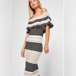 Free People Off Duty Knit Midi Dress, Size M, NWT